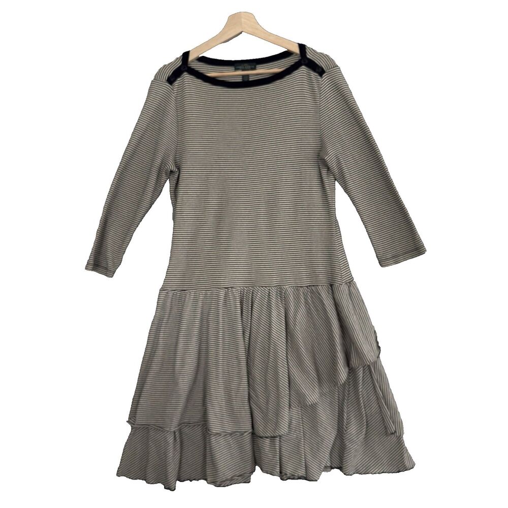 LRL Lauren Jeans Co Ralph Lauren Dress Womens L Striped Drop Waist